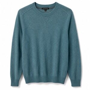 Banana Republic Mens Italian Yarn Wool Cashmere Blend Crewneck Sweater Teal L